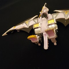 2003 Bandai Power Rangers Dino Thunder White Drago Zord Raptor Toy Rider White