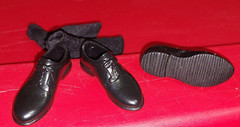 1/6 PAIR of Action Figure Business / Dress Shoes with socks