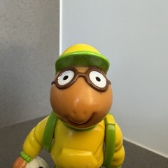 Vintage 1997 Arthur Poseable Figure Soccer Ball Backpack Marc Brown 4”