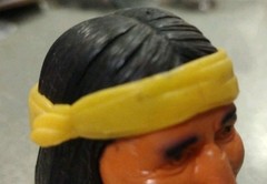 1960’s-70’s Marx Johnny West Geronimo Yellow Headband Good Cond Age Staining #6