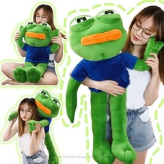 45cm Sad Frog Plush Toy Soft Stuffed Pillow Magic ;Expression Pepe The Sad Frog