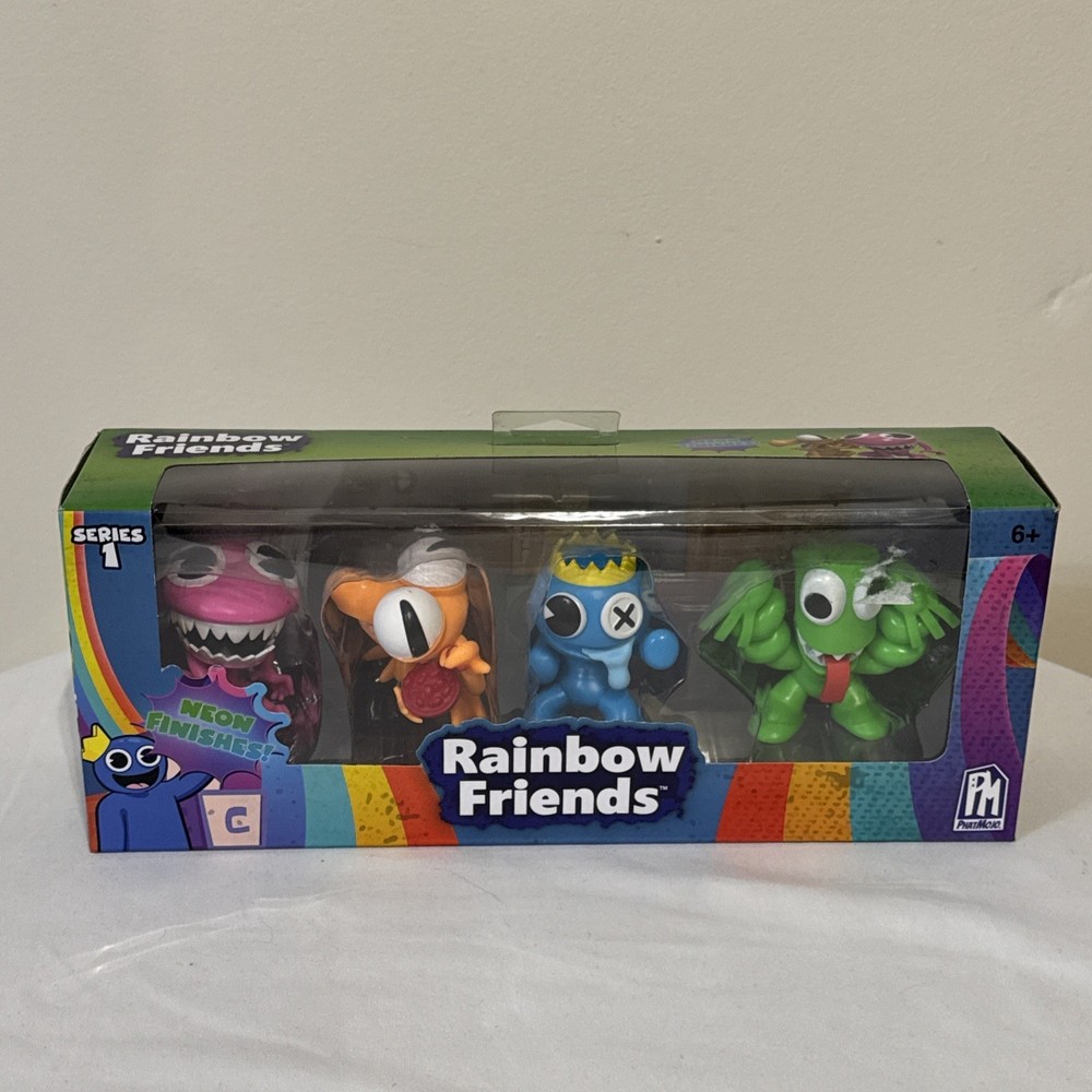 Roblox RAINBOW FRIENDS 4 Pack Mini Figure Set PURPLE ORANGE GREEN BLUE NEW! 2023