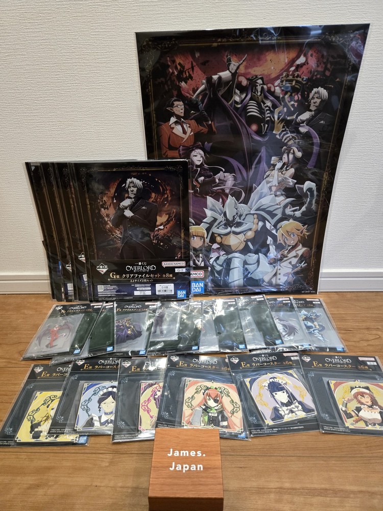 BANDAI Ichiban Kuji OVERLORD C E F G Complete Set of 23 Acrylic Stand Poster