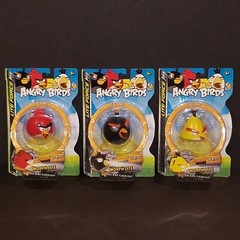 Angry Birds Morph Lite Flashlight 3 Figure Set Lite Force Black Red Yellow Bird