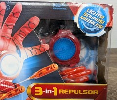 Iron Man 2 Repulsor Blaster 3 in 1 Light-Up Missile Launcher Toy 2010 – NEW
