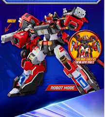 Metal Cardbot W HEAVY IRON + BLAION & BLUE COP W Grand Blue Leon Transform Robot