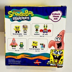Nickelodeon SpongeBob SquarePants Squidward Mr Krabs Flocked Figures Set 02 New