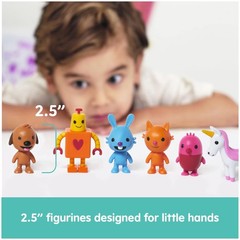 Figurine Pack with 6Toy Figures and Folding Playhouse Kids Toys for Boys & Girls