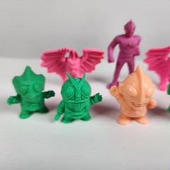Lot of 8 Kamen Rider & Ultraman Rubber Eraser Japanese Keshi Mini Figures