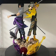 Hot 23cm Naruto Anime Figure Rikudousennin Mode‌ Uzumaki Naruto Uchiha Sasuke Ac