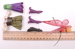 RARE Disney Fairies Mixed Lot 2x Doll, 2x Dress, 1x Top w/Wings, Boots(1 Pair+1)