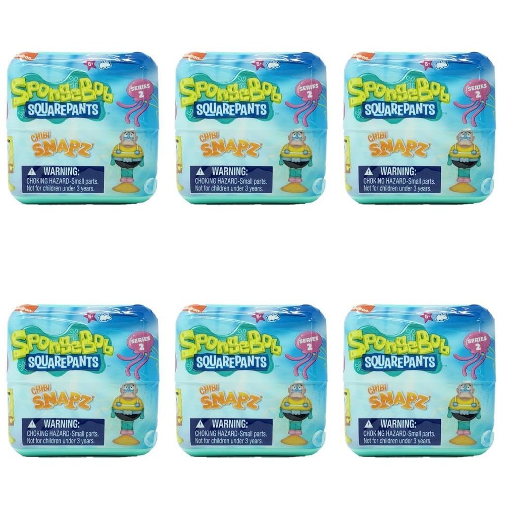SpongeBob SquarePants Chibi Snapz Series 2 – Lot of 6 Sealed Blind Cubes