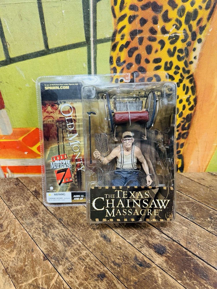 VINTAGE 2004 MCFARLANE MOVIE MANIACS TEXAS CHAINSAW MASSACRE OLD MONTY FIGURE