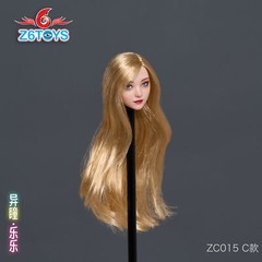 Z6TOYS 1/6 Female PALE Head Sculpt Movable Eyes For 12″ Figure ZC015 C ❶USA❶