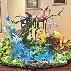 27cm Eeveelution Pokemon Figure Eevee Evolution PVC Model Statue
