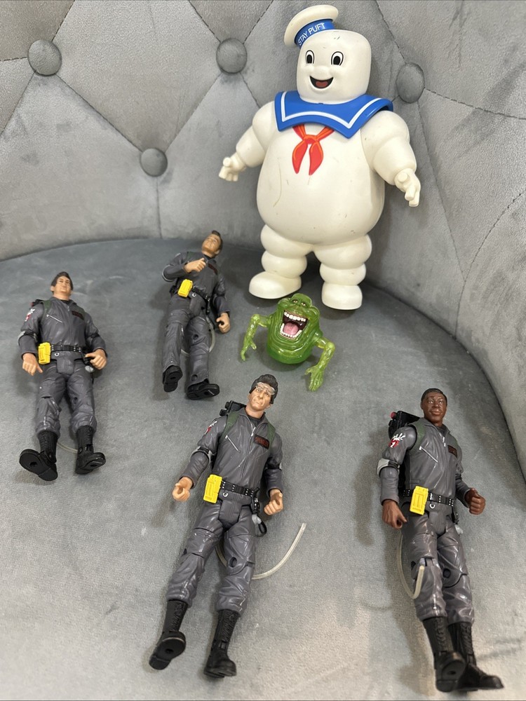 2009 Ghostbusters Toys Figure Lot + Slimer & 2017 Playmobil Stay Puft AS IS READ