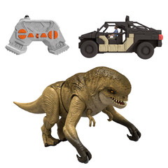Jurassic World Rebirth Track N Chomp Distortus Rex & Vehicle Dinosaur Toy