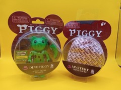 ROBLOX PIGGY Series 1 DINOPIGGY & MYSTERY Figures Lot (2) Exclusive DLC Code NEW
