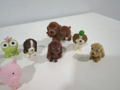 Lot of 9 Puppy in My Pocket Flocked Dog Collectible Figures
