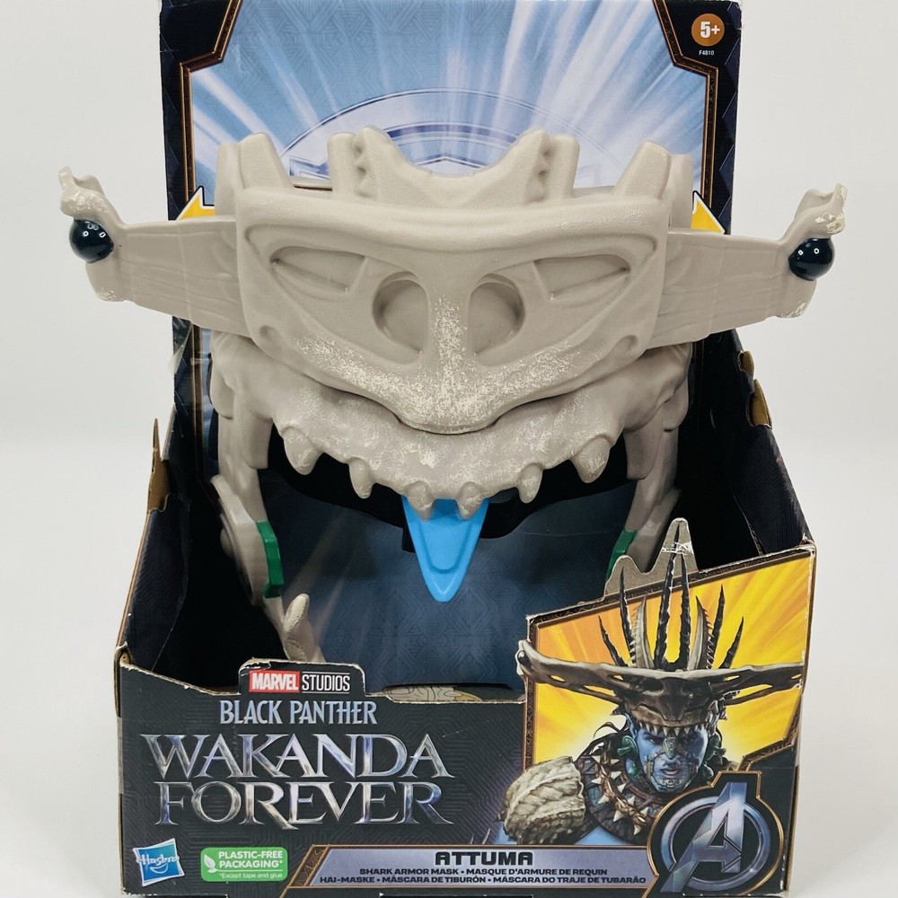 HASBRO BLACK PANTHER 2 WAKANDA FOREVER ATTUMA SHARK ARMOR MASK COSPLAY