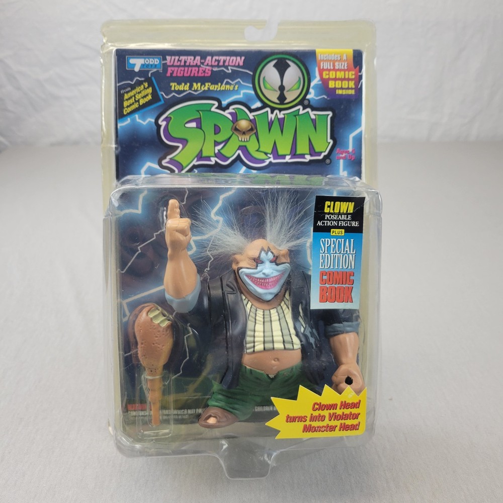 1994 McFarlane Spawn Clown Action Figure Series 1 Special Edition with Comic