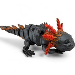 RobotoLotyl Steampunk Axolotl Figurine – 3D Printed Mechanical Animal with