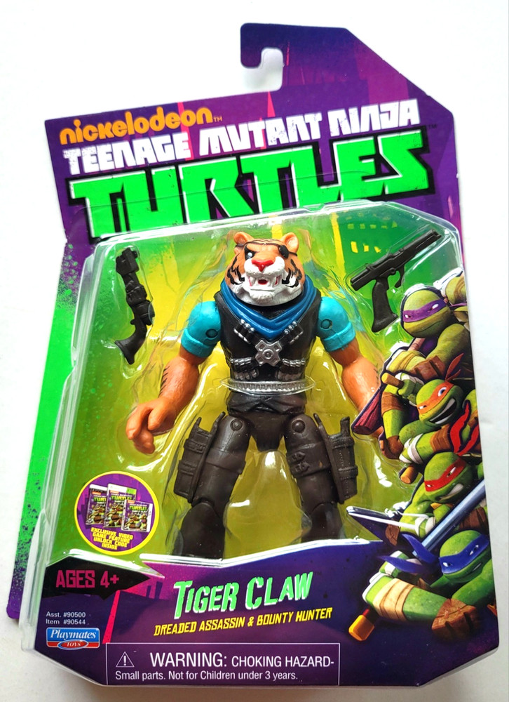 TIGER CLAW (2014) Playmates Toys! TMNT! HTF Purple Card! w/ Excl Video Game Code