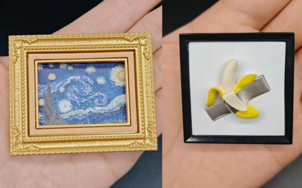 LOT 2 Zuru Mini Brands Create Masterpieces LEGENDARY Starry Night & Taped Banana