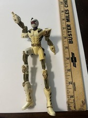 White Armored Robot Warrior Action Figure 6in Fully Jointed 1:12 Scale Loose