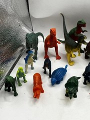 Lot of 31 Small Hard PVC Plastic Toy Dinosaur Figures Vintage Varies Small Sizes