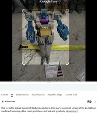 Transforming Toy Gray & Blue Robot #2 TRANSFORMER Figure Helicopter Warbotron