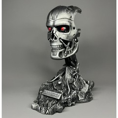 7 Inch Handmade Custom ‌Terminator Silvery T-800 Skull Head No Box