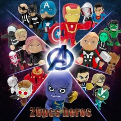 26PCS Mini Superhero Action Figures Set for Party Birthday Christmas