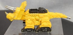 2015 Dinotrux Dozer 4.5″ Diecast- Yellow Triceratops Figure- Dozeratops