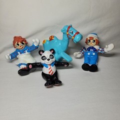 1988 Raggedy Ann & Andy PVC Toy Figures Lot Of 4