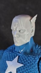 Custom 3D-printed Marvel Legends Marco Checchetto Styled Captain America Heads
