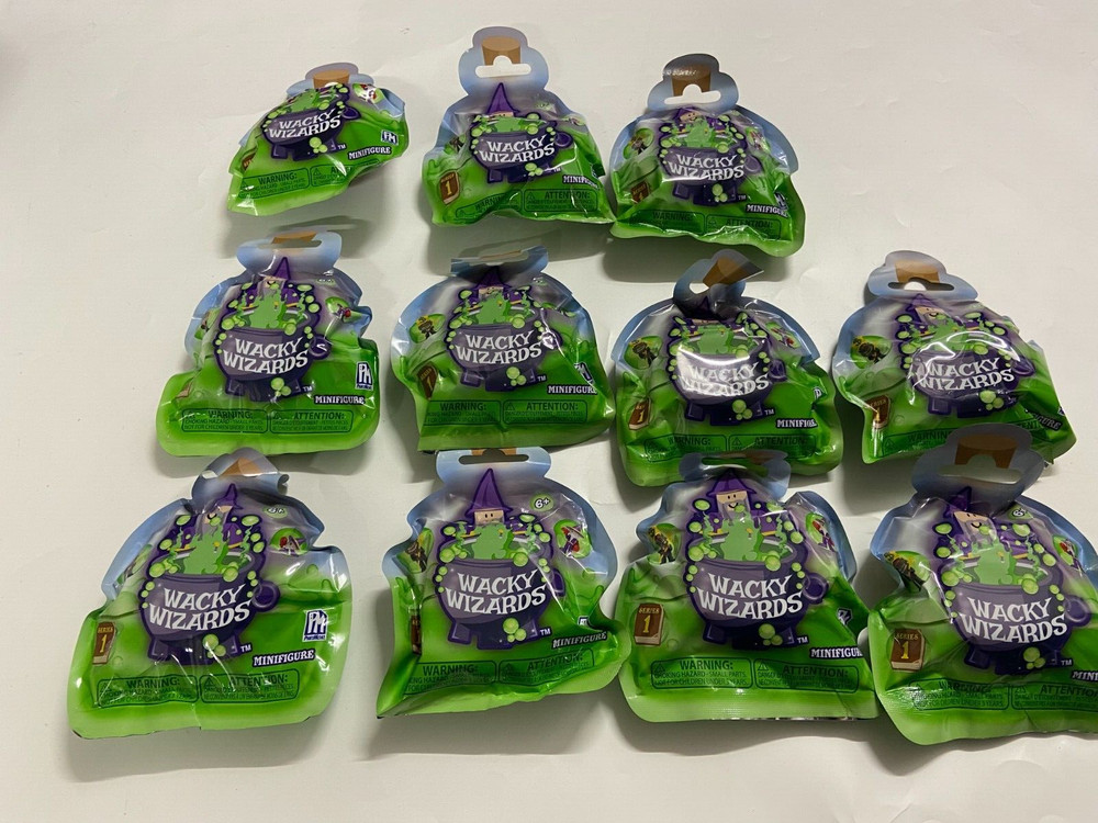 *Lot of 11* WACKY WIZARDS MINI FIGURE SERIES 1 BLIND FIGURES BUNDLE MYSTERY PACK