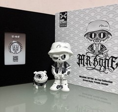 The Mr. Bone Tattoo 100% is a 2025 limited-edition collectible art toy