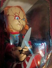 Chucky Talking & Moving Doll W/Knife. Spirit Halloween. USED W/Working try Me.