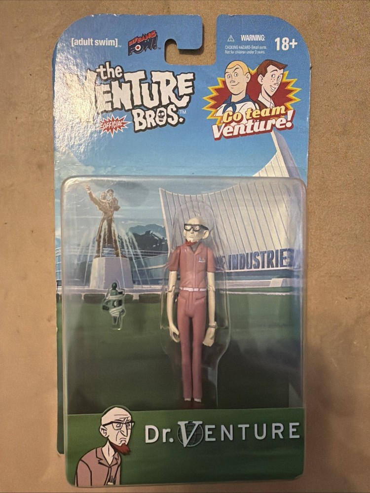 Venture Bros. Dr. Venture 3 3/4-Inch Figure Bif Bang Pow! Adult Swim Free Ship