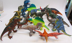 Dinosaur Action Figures Lot Of 15 T-Rex Velociraptor Toys Collectible Poseable