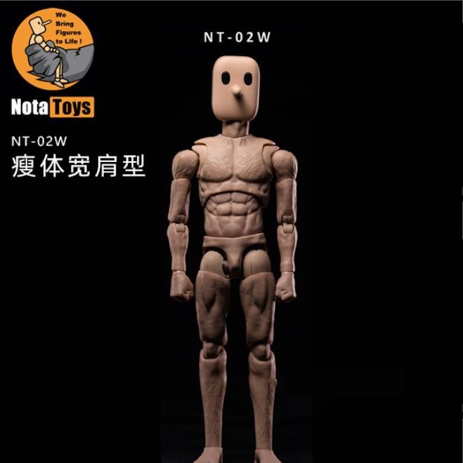 Notaman NT-02W 1/12 Flexible Strong Body Muscular Square Head 16.5cm 6” Figure