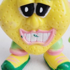 Lot of 2 ReaLemon Juice Advertising Lemon Head 2″ figures (read description)