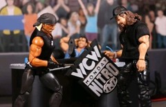 WWE Mattel WCW/NWO Monday Nitro Announce Table With Changeable Logos Accessory