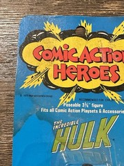 1975 MEGO Comic Action Heroes THE INCREDIBLE HULK 3.75″ Rare 1st Issue Card