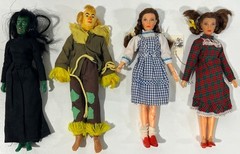 Vintage 1970s Mego Wizard Of Oz Action Figure Dolls Dorothy Witch Scarecrow Lot