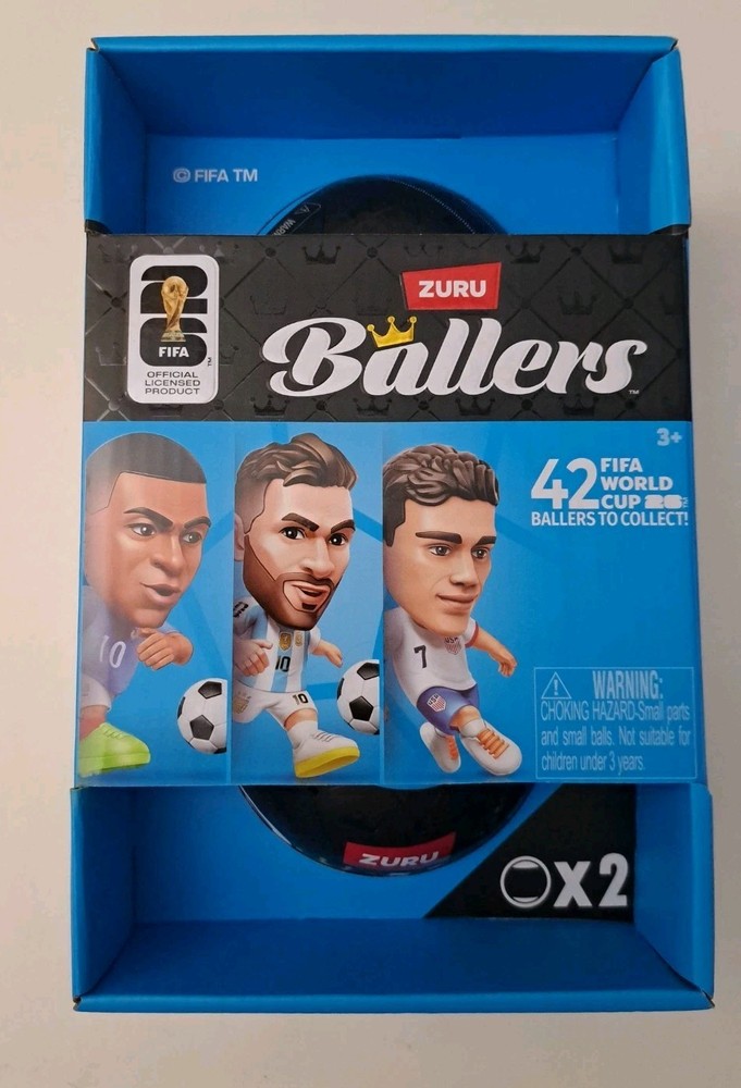 ZURU BALLERS FIFA WORLD CUP FIGURES 2 PACK MYSTERY BALLS NIB