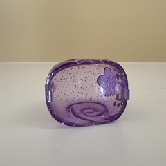 Xia-Xia Pets Hermit Crab Shell Glitter Purple with White Flower by Cepia