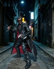 1/12 black overcoat for 6″ blade figure SHF Nota Mezco MixMax PHICEN Figma ❶USA❶