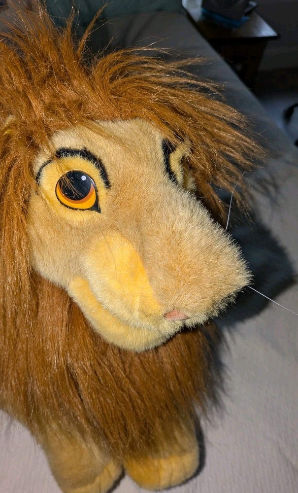 Disney Lion King SIMBA Giant plush Hand Puppet 24″L x 11″H NICE!